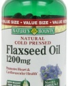 Nature's Bounty Natural Cold Pressed Flaxseed Oil, 1200mg, 200 Softgels