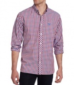 Fred Perry Men's Long Sleeve 3 Color Gingham Shirt