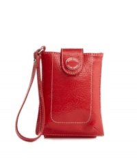 Have a spring fling with this adventure-ready design from Nine West. Store your phone, cards and cash in this convenient case featuring cards slots and pockets at back, and a protective interior compartment specially designed to protect your phone. Have a spring fling with this adventure-ready design from Nine West. Store your phone, cards and cash in this convenient case featuring cards slots and pockets at back, and a protective interior compartment specially designed to protect your phone.