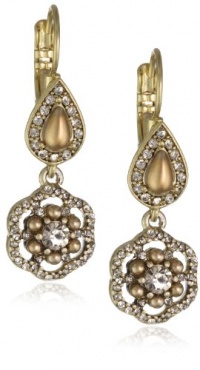 Carolee Gold Pearl Basics Simulated Pearl Double Stone Drop Earrings Carolee Gold Pearl Basics Simulated Pearl Double Stone Drop Earrings