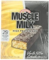 CytoSport Muscle Milk Bar, Vanilla Toffee Crunch,  73g Bars, Eight-Count Box