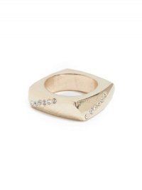 GUESS Yellow Gold-Tone Textured Ring, GOLD (7) GUESS Yellow Gold-Tone Textured Ring, GOLD (7)