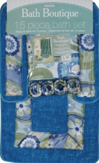 Home Dynamix 343-336 Bath Boutique Poly-Acrylic 15-Piece Bathroom Set, Blue/Multi-Colored Home Dynamix 343-336 Bath Boutique Poly-Acrylic 15-Piece Bathroom Set, Blue/Multi-Colored
