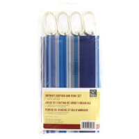 Homz Shower Curtain and Ring Set Homz Shower Curtain and Ring Set