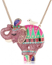 Betsey Johnson A Day at the Zoo Elephant Long Pendant Necklace, 35 Betsey Johnson A Day at the Zoo Elephant Long Pendant Necklace, 35