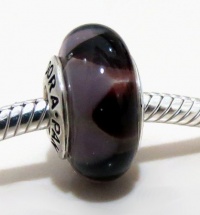 Sterling Silver Pandora Hallmarked Murano Glass Charm Bead (Authentic 925 ALE Sterling Silver) K&M TM (14) Fit Pandora & More Sterling Silver Pandora Hallmarked Murano Glass Charm Bead (Authentic 925 ALE Sterling Silver) K&M TM (14) Fit Pandora & More