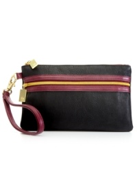 Cool and contemporary, this perfectly portable design from Style&co. adds understated style to any ensemble. Shiny patent leather is outfitted with gleaming signature hardware for an undecidedly luxe look, while the surprisingly spacious interior offers room for phone, cash, keys and makeup. Cool and contemporary, this perfectly portable design from Style&co. adds understated style to any ensemble. Shiny patent leather is outfitted with gleaming signature hardware for an undecidedly luxe look, while the surprisingly spacious interior offers room for phone, cash, keys and makeup.