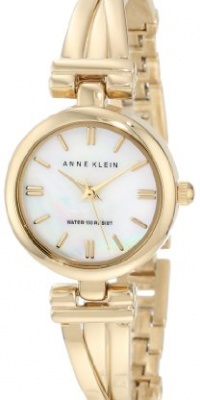 Anne Klein Women's AK/1170MPGB Gold-Tone Criss Cross Bangle Watch Anne Klein Women's AK/1170MPGB Gold-Tone Criss Cross Bangle Watch