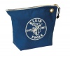 Klein Tools 5539BLU Canvas Zipper Bag for Consumables, Blue