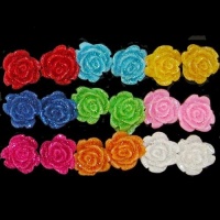 Set Of 9 Pairs 1/2 Glitter Flower Studs!, in Multi Set Of 9 Pairs 1/2 Glitter Flower Studs!, in Multi