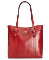 As desirable as the address of it's namesake, this sumptuous leather design from Franco Sarto is perfectly proportioned for all your essentials. Refined and outfitted with buckled detailing and discrete stitching, it adds instant style to your everyday accessorizing. As desirable as the address of it's namesake, this sumptuous leather design from Franco Sarto is perfectly proportioned for all your essentials. Refined and outfitted with buckled detailing and discrete stitching, it adds instant style to your everyday accessorizing.