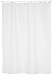 Carnation Home Fashions Fabric Extra Long Shower Curtain Liner, White Carnation Home Fashions Fabric Extra Long Shower Curtain Liner, White