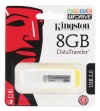 Kingston DataTraveler 8 GB High-Speed USB Flash Drive DTIG3/8GBZ, White and Yellow