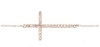 Designer Inspired Sterling Silver Sideways Cross with CZ's