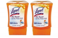 Lysol No Touch Twin Refill Kitchen System, Tangerine, 17 Ounce Lysol No Touch Twin Refill Kitchen System, Tangerine, 17 Ounce