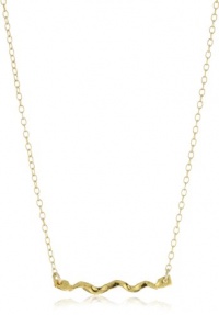gorjana Twisted Vine Gold-Plated Swirled Bar Charm Necklace gorjana Twisted Vine Gold-Plated Swirled Bar Charm Necklace