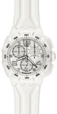 swatch Men's SUIW402 Quartz White Dial Chronograph Plastic Watch swatch Men's SUIW402 Quartz White Dial Chronograph Plastic Watch