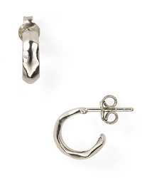 Delicate hoops from Gorjana boast serious style with a slight, hammered design. Sized-right for day or night, this is a pair you'll reach for time and again. Delicate hoops from Gorjana boast serious style with a slight, hammered design. Sized-right for day or night, this is a pair you'll reach for time and again.