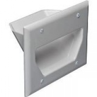 DataComm 45-0003-WH 3-Gang Recessed Low Voltage Cable Plate (White) DataComm 45-0003-WH 3-Gang Recessed Low Voltage Cable Plate (White)