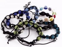 Beaded Shamballa Hematite Crystal Bracelet Faceted Beaded Inspired Adjustable Choose Your Color Beaded Shamballa Hematite Crystal Bracelet Faceted Beaded Inspired Adjustable Choose Your Color