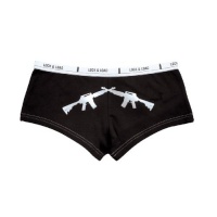 Women's Crossed Rifles Black Booty Shorts Women's Crossed Rifles Black Booty Shorts