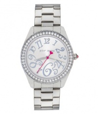Betsey Johnson Silver Bling Bling Time Boyfriend Watch Betsey Johnson Silver Bling Bling Time Boyfriend Watch