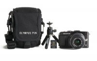 Olympus E-PL5 16MP Compact System Camera Kit with 14-42mm lens, case, mini tripod, and memory card (Black) Olympus E-PL5 16MP Compact System Camera Kit with 14-42mm lens, case, mini tripod, and memory card (Black)