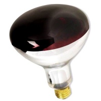 RED HEAT LAMP BR40 250 WATTS 5,000 HOURS LONG LIFE LIGHT BULB INDUSTRIAL GRAD...