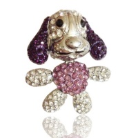 Korean Puppy Dog Style Flash Diamond Crystal Key Chain Ring Keyring Keychain Fob Holder Bag Handbag Ornament Decoration Hook, Purple Korean Puppy Dog Style Flash Diamond Crystal Key Chain Ring Keyring Keychain Fob Holder Bag Handbag Ornament Decoration Hook, Purple
