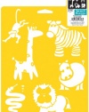 Delta Creative Stencil Mania 7x10 Stencil: Wild Animals