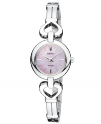As vibrant as a sunset, this darling solar-powered watch from Seiko warms up any outfit. As vibrant as a sunset, this darling solar-powered watch from Seiko warms up any outfit.