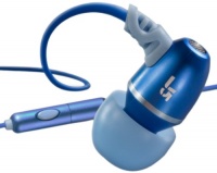 JBuds J5M Earbuds-Style Metal Earbuds Style Headphones with Mic (Blue Steel)