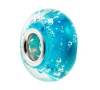 Turquoise Pandora Style Murano Glass Charm Sterling Silver Blue Bubbles Water Park Ocean Cruise Hawaii Beach Serene Sea Memories European Lampwork Bead for Bracelets and Necklaces, Unthreaded Core Size 4.5mm Fits Most Genuine Brands, an Authentic Timeline