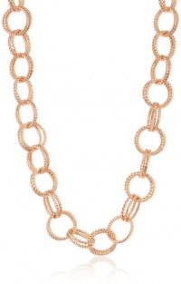Betsey Johnson Classic Boost Rose Gold Circle Link Long Necklace, 36 Betsey Johnson Classic Boost Rose Gold Circle Link Long Necklace, 36