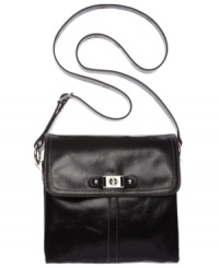City-sleek with a go-anywhere attitude, this cool crossbody from Giani Bernini will carry you from desk-to-dinner. Soft, glazed leather is accented with shiny signature hardware, while the pocket-lined interior offers effortless organization. City-sleek with a go-anywhere attitude, this cool crossbody from Giani Bernini will carry you from desk-to-dinner. Soft, glazed leather is accented with shiny signature hardware, while the pocket-lined interior offers effortless organization.