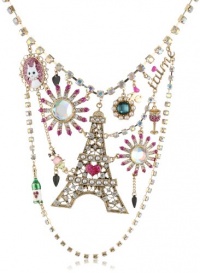 Betsey Johnson Paris is Always a Good Idea Eiffel Tower Multi-Charm Bib Necklace, 19 Betsey Johnson Paris is Always a Good Idea Eiffel Tower Multi-Charm Bib Necklace, 19