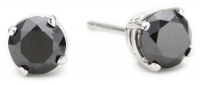 1 CT Black Diamond Stud Earrings 14k Gold