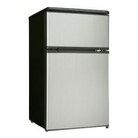 Danby DCR326BSL 3.1-Cu.Ft. Dual Door Compact Fridge with Freezer, Black/Stainless Danby DCR326BSL 3.1-Cu.Ft. Dual Door Compact Fridge with Freezer, Black/Stainless