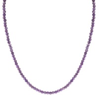Sterling Silver Genuine Stone Beaded Necklace (4mm), 16+2 Extender Sterling Silver Genuine Stone Beaded Necklace (4mm), 16+2 Extender