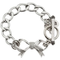 Juicy Couture Pave Bow Starter Toggle Bracelet, Silver Juicy Couture Pave Bow Starter Toggle Bracelet, Silver
