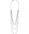 G by GUESS Women's Hematite-Tone Long Layered Cross Necklac, HEMATITE
