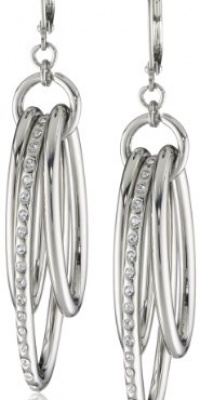 T Tahari Silver Tone Triple Orbital Drop Earrings T Tahari Silver Tone Triple Orbital Drop Earrings