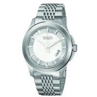 Gucci Men's YA126209 G-Timeless Silver Dial Stainless-Steel Bracelet Watch Gucci Men's YA126209 G-Timeless Silver Dial Stainless-Steel Bracelet Watch