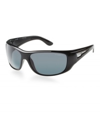 Show your swagger in these shiny black frames with grey polarized lenses. The inset Arnette logo at the temple only adds to the cool factor of these shades. Get these hot Heist sunglasses for a great price! Show your swagger in these shiny black frames with grey polarized lenses. The inset Arnette logo at the temple only adds to the cool factor of these shades. Get these hot Heist sunglasses for a great price!