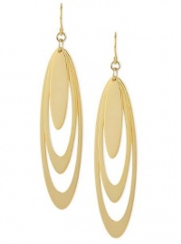 Robert Lee Morris Earrings, Gold-Tone Triple-Layered Oval Drop Earrings Robert Lee Morris Earrings, Gold-Tone Triple-Layered Oval Drop Earrings