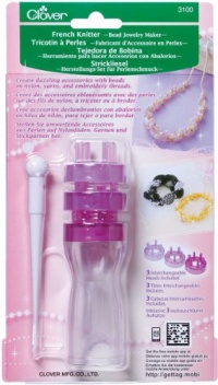 Clover 3100 French Knitter Bead Jewelry Maker with 3 Interchangeable Heads Clover 3100 French Knitter Bead Jewelry Maker with 3 Interchangeable Heads