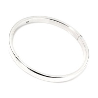 CleverEve Designer Series .925 Sterling Silver Bangle 13 grams - Hinged w/ Clasp 5mm x 60mm CleverEve Designer Series .925 Sterling Silver Bangle 13 grams - Hinged w/ Clasp 5mm x 60mm