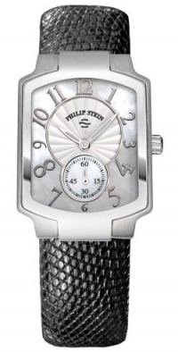 Philip Stein Women's 21-FMOP-ZB Classic Black Lizard Leather Strap Watch Philip Stein Women's 21-FMOP-ZB Classic Black Lizard Leather Strap Watch