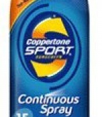 Coppertone Sport Continuous Spray SPF 15, 6-Ounce Bottle (Pack of 3)