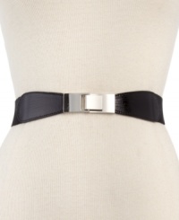Let Style&co. define your waist and your style with this faux lizard-embossed leather belt that features serious stretch and gleaming clasp buckle. Let Style&co. define your waist and your style with this faux lizard-embossed leather belt that features serious stretch and gleaming clasp buckle.